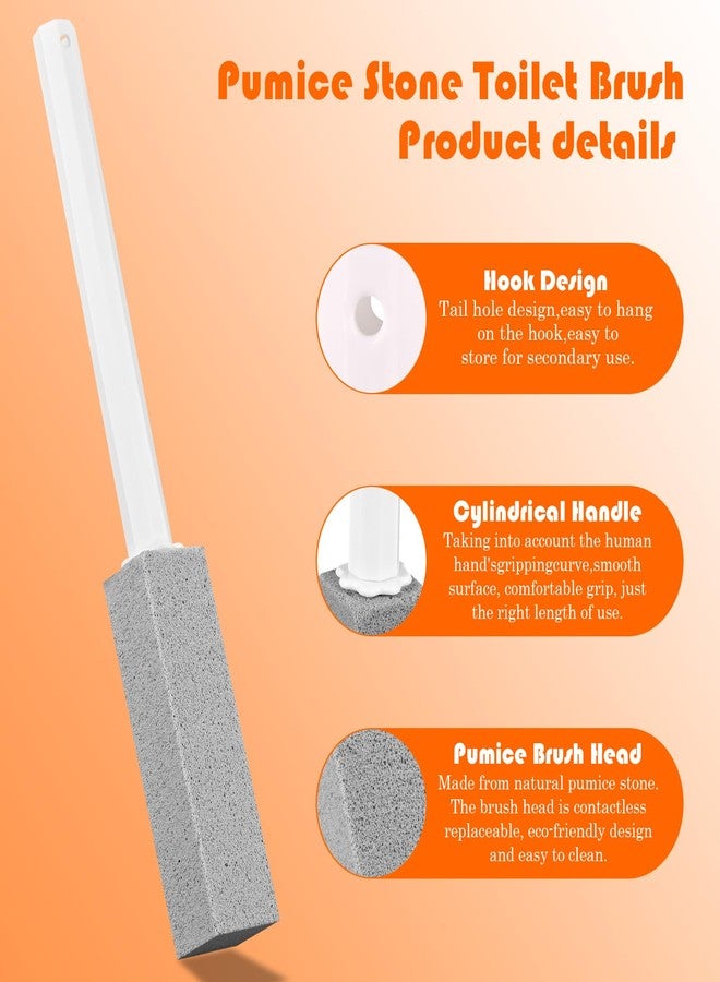 Moukiween 6-Piece Set of Long Handled Pumice Toilet Cleaning Pumice, Pumices Stone Toilet Bowl Cleaner Used for Cleaning Barbecue Grills, Bathtubs, Swimming Pools, Toilets, Sinks - Image 3